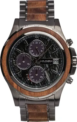 Produktbild von Holzkern Herrenuhr Solar-Chronograph Angkor Koa/Marmor