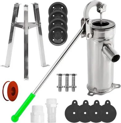 Productafbeelding van Handpomp Set 58 cm - RVS - Compleet met waterpomp - Ideaal voor tuin en buitengebruik