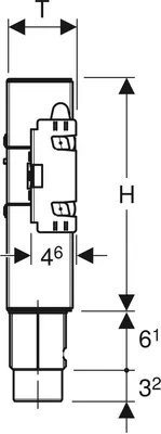 Productafbeelding van GE GIS WT-set voor staande kraan, met inbouw sifon