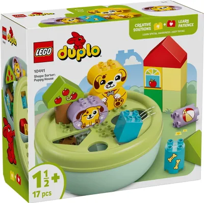 Obrázok produktu pre LEGO DUPLO Triedenie tvarov: Domček pre šteniatka, Stavebnica, 1,5 rok / roky, Plast, 17 kusov, 646 g