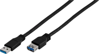 Zdjęcie produktu dla ViVanco™VVITUSB330MFK, 3 m, USB A, USB A, USB 3.2 Gen 1 (3.1 Gen 1), Czarny