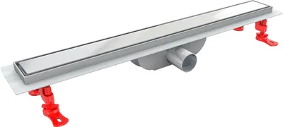 Produktbild von Linearer Bodenduschablauf mit beidseitigem Rost, Länge 700 mm