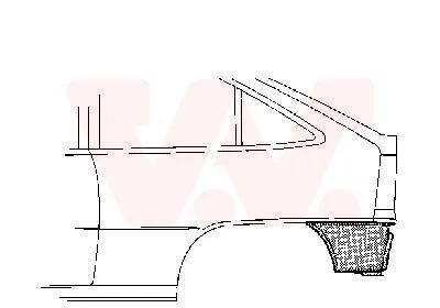 Image de Panneau latéral arrière gauche de VAN Wezel (3730133) Panneau latéral de carrosserie Panneau latéral