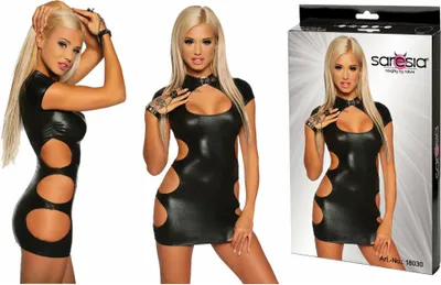 Immagine prodotto di Wetlook-Mini-Kleid schwarz, L