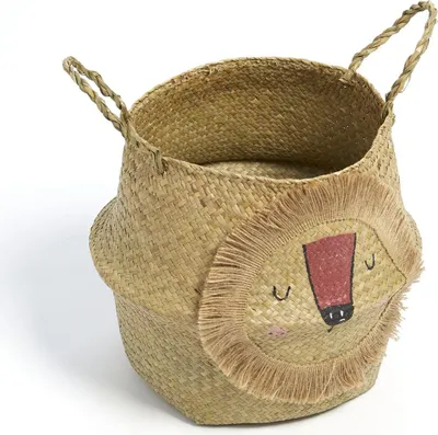 Produktbild von Spielzeugkorb mit Griffen THE KING OF THE JUNGLE, Jute