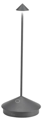 Obrázek produktu pro Stolní lampa LED Pina Pro, tmavě šedá, dobíjecí a stmívatelná, bezdrátová, šafránová, 2200-2700-3000K, IP54, výdrž baterie 12 hodin