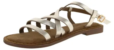 Produktbild von Lazamani Zuza Damen Ledersandalen Gold Größe 40