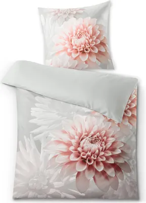 Produktbild von Kleine Wolke Bettwäsche Satin, Dalie Silbergrau, 1-155x220 /1-80x 80