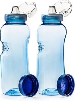 Productafbeelding van Sportfles met fliptop en schroefdeksel - 2x 0,5L BPA-vrij