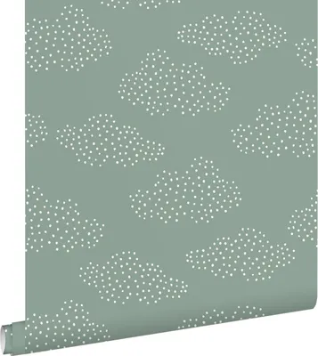 Immagine prodotto di ESTAhome carta da parati nuvole blu verde 50 x 900 cm