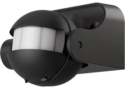 Produktbild von Goobay Bewegungsmelder, neigbar, schwarz, zur Aufputz-Wandmontage, 140°-Erfassung, 12 m Reichweite, für außen (IP44), LED-geeignet