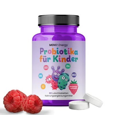 Produktbild von MOVit Probiotika für Kinder, 60 Lutschtabletten