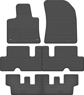 Zdjęcie produktu dla Dywaniki gumowe do Citroen C4 Picasso II 7os 2013-2021 (minivan) – 4 szt., czarne, dopasowane