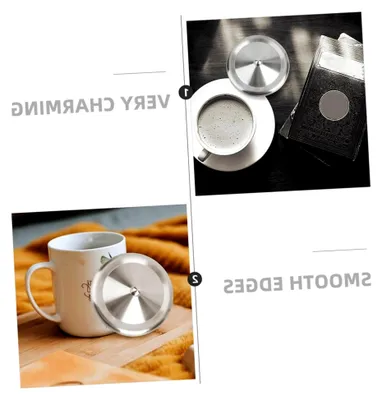 Produktbild von Edelstahl Becherdeckel im 6er Set für Kaffeebecher und Wasserbecher für Zuhause und Büro