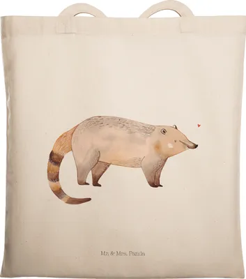 Produktbild von Mr. & Mrs. Panda einkaufsshopper Nasenbaer - Transparent - Geschenk, Tote Bag, Lustige Sprüche, Jutebeutel, Nasenbär, Nasenbären, Rüsselbär, Laptoptasche, Einkaufstüte