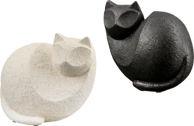 Immagine prodotto di Gilde Figur, Katze, "Gea", Kunstharz, schwarz, weiß, L. 10.5 cm, B. 16.5 cm, H. 15 cm 52969 4063387529690 2 Stück (2-fach sortiert)