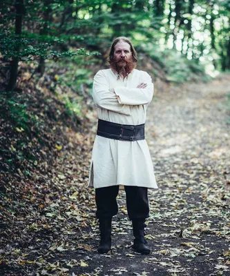 Produktbild von Klassische Wikinger Tunika Natur "Thor" S