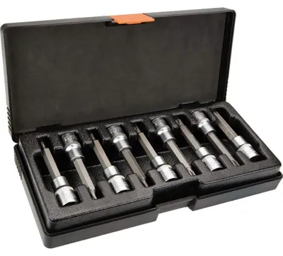 Zdjęcie produktu dla NEO TOOLS Końcówki Torx na nasadce 100 mm, zestaw 9 szt.