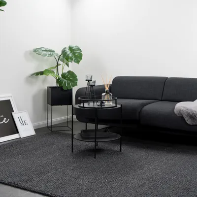 Produktbild von CONSILIO CONCEPT 160 x 230 Teppich Wohnzimmer Anthrazit Wolle Wooly modern Designer Natur Melange dezent Matt luxus weich