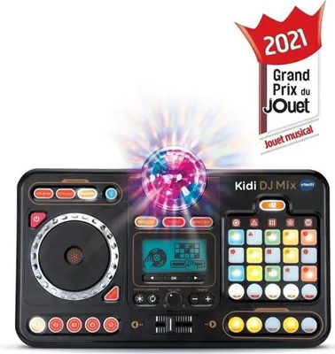 Zdjęcie produktu dla DJ Mixer VTECH Kidi DJ Mix, Pads Lumineux, 2000 Kombinacji, Zabawka Muzyczna dla Dzieci, Czarny