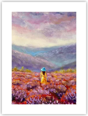 Produktbild von Poster - Poster ohne Rahmen - Feld Frau Landschaft - 30x40 cm - Wand Bild - Wanddeko - Wandbilder - Kunstposter - Wandposter - Bilder - Kunstdruck - Wanddekoration - Wandbild - P2XPA30x40-5074