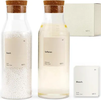 Image de Support pour 2 bocaux en verre de 1 200 ml avec étiquettes