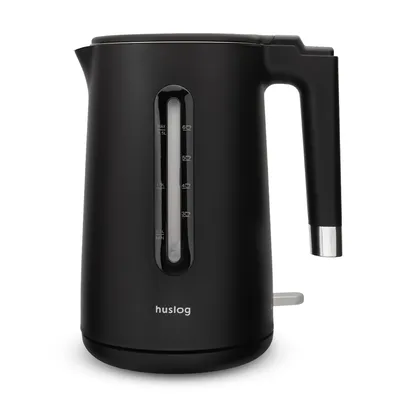 Obrázok produktu pre Rýchlovarná kanvica Huslog s dvojitou stenou, 1,5 l, 2200 W, s ukazovateľom hladiny vody, Cool Touch, nerezová oceľ