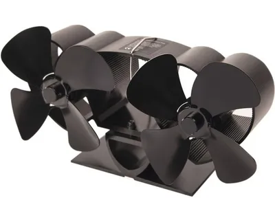 Obrázek produktu pro Krbový ventilátor HS Flamingo dvouhlavý černý