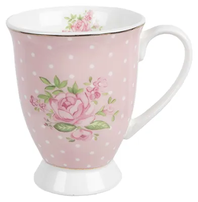 Obrázok produktu pre Šálka Clayre & Eef 300 ml ružovo-fialová porcelánová ruža