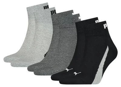 Productafbeelding van Sokken PUMA UNI LIFESTYLE QUARTER 3P 90795201, zwart/wit, maat: 43-46
