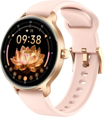 Produktbild von Herren Damen Rund, AMOLED Smart Watch mit Telefonfunktion, Fitnessuhr mit Pulsuhr SpO2 Schlafmonitor Schrittzähler, 120+ Sportmodi Sportuhr IP68