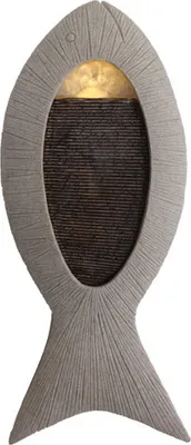 Immagine prodotto di Fine Asianliving fontana da interno fontana da parete in pietra arenaria pesce 25x61.8x9.5cm