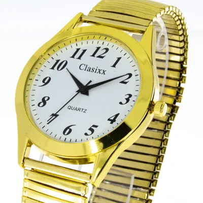Produktbild von Herrenuhr Classix mit Zugband Farbe gold