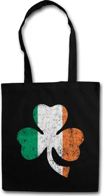 Produktbild von Urban Backwoods Shamrock Irish Flag, Stofftasche, Farbe: Schwarz