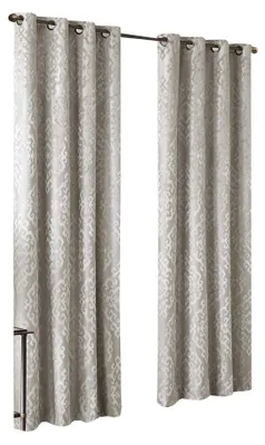 Imagen del producto de Cortina opaca, tejido jacquard de damasco, 127 x 213 cm, con total opacidad, ideal para privacidad