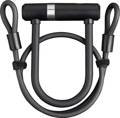Produktbild von Famanu Bügelschloss mit Kabel 100 cm - Schwarz