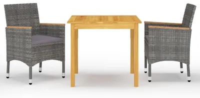Obrázek produktu pro Lehátko pro dvě osoby, vyrobené z masivního akáciového dřeva, s nastavitelnou výškou a kolečky, barva taupe, rozměry 200x123x85 cm