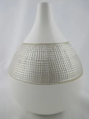 Produktbild von Keramik Vase weiß/champagner ca. 31 cm