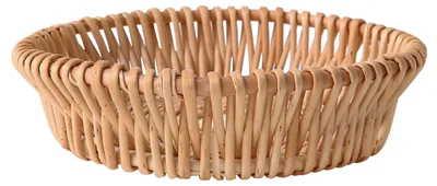 Handgewebter Brotkorb aus Weide, klein, rund, 25 cm