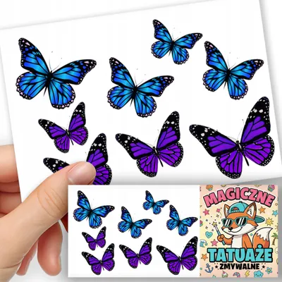 Image de TATOUAGES EPHEMERES POUR ENFANTS - Papillon Papillons - 8 pcs