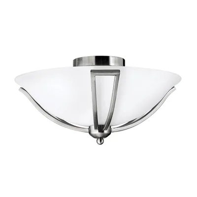 Produktbild von Elstead Bolla Deckenleuchte E27 2-fach 20cm Nickel gebürstet