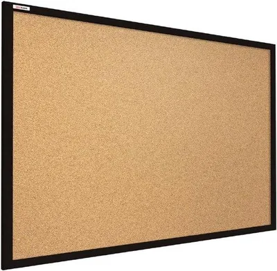 Produktbild von Famanu Pinnwand mit schwarzem Holzrahmen 90x60cm - Kork Pinnwand für Büro und Zuhause