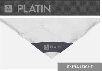 Produktbild von Spessarttraum Daunendecke Platin Füllung: 100% Gänsedaunen Bezug: 100% Baumwolle Größe 240 x 220  cm Wärmeklasse extraleicht