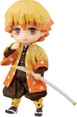 A Nendoroid doll action figure of Zenitsu Agatsuma from Demon Slayer.