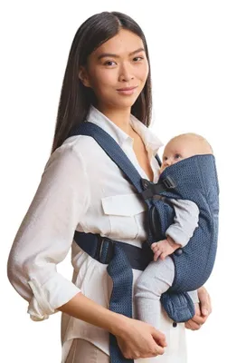 Image de BabyBjörn Mini 3D Mesh Sac de transport bleu foncé