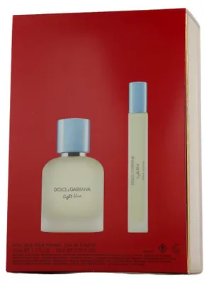 Productafbeelding van Dolce & Gabbana Light Blue voor Heren, 50 ml Eau de Toilette set met mini Eau de Toilette spray