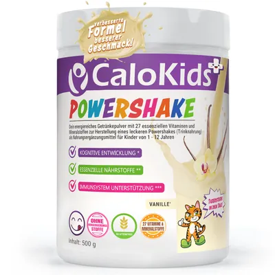 Produktbild von Premium Kinder Trinknahrung CaloKids+ – Die optimale Lösung für Wachstum und Entwicklung Vanille 500g