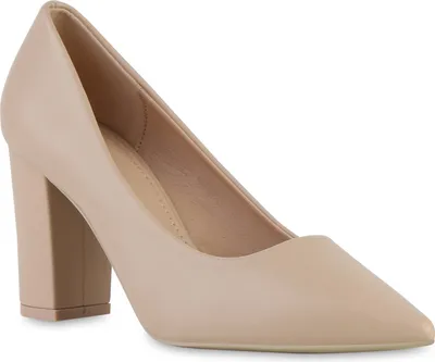 Produktbild von VAN HILL Damen Klassische Pumps Absatzschuhe Spitz Schuhe 841546, Farbe: Beige, Größe: 37