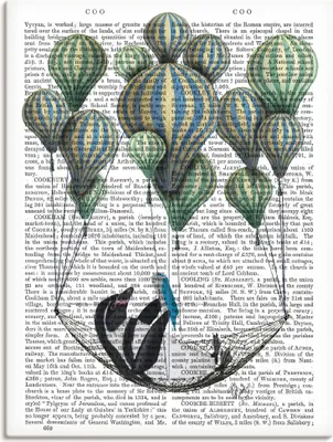 Produktbild von ARTland Leinwandbild Pinguin in Schwebehängematte Größe: 30x40 cm
