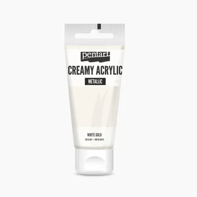 Immagine prodotto di PENTART Crema acrilica metallizzata, 60 ml, oro bianco
